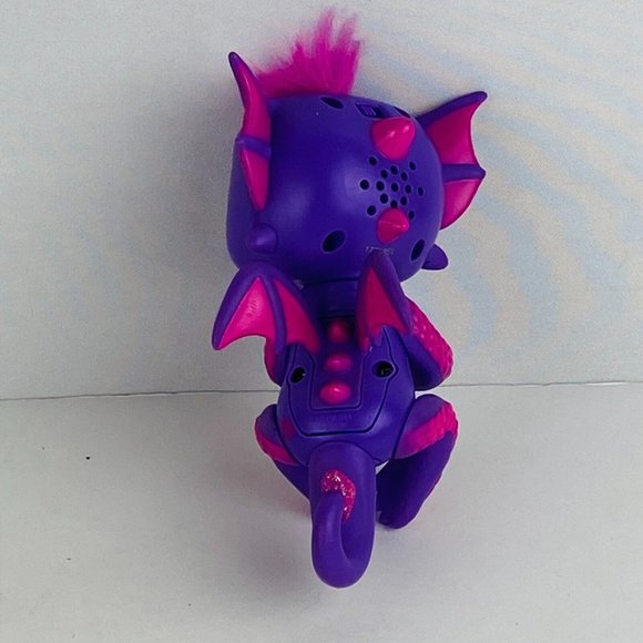 Kaylin Baby Purple Glitter Fingerling Dragon Interactive Pretend Play Toy Figure - Picture 6 of 11